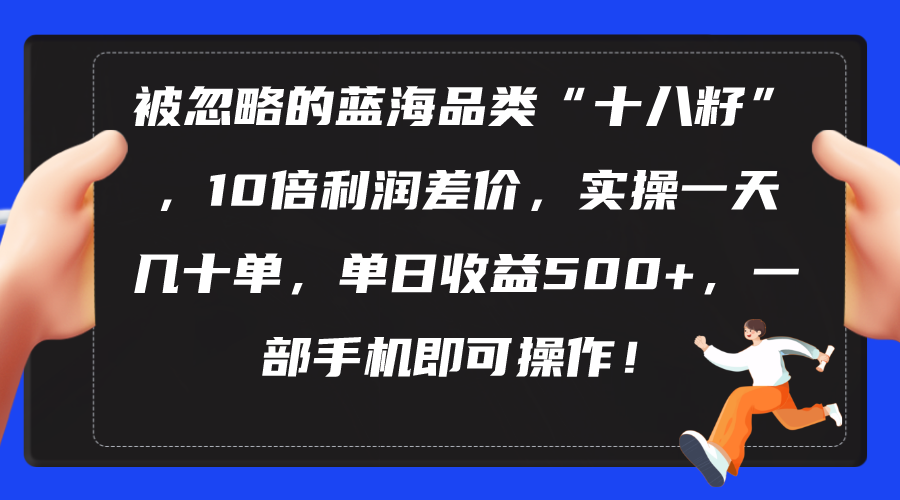 （10696期）被忽略的蓝海品类“十八籽”，10倍利润差价，实操一天几十单 单日收益500+-桐创网