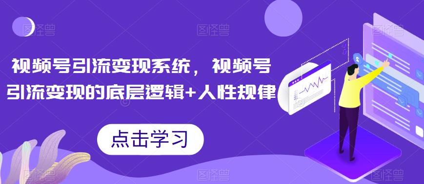 视频号引流变现系统，视频号引流变现的底层逻辑+人性规律-桐创网