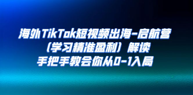 海外TikTok短视频出海-启航营（学习精准盈利）解读，手把手教会你从0-1入局-桐创网