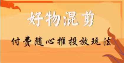 【万三】好物混剪付费随心推投放玩法，随心投放小课抖音教程-桐创网