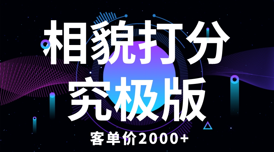 （5980期）相貌打分究极版，客单价2000+纯新手小白就可操作的项目-桐创网