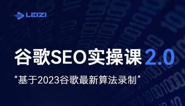 雷子·谷歌SEO 2.0实战课，独立站询盘自由必备，基于2023谷歌最新算法录制-桐创网