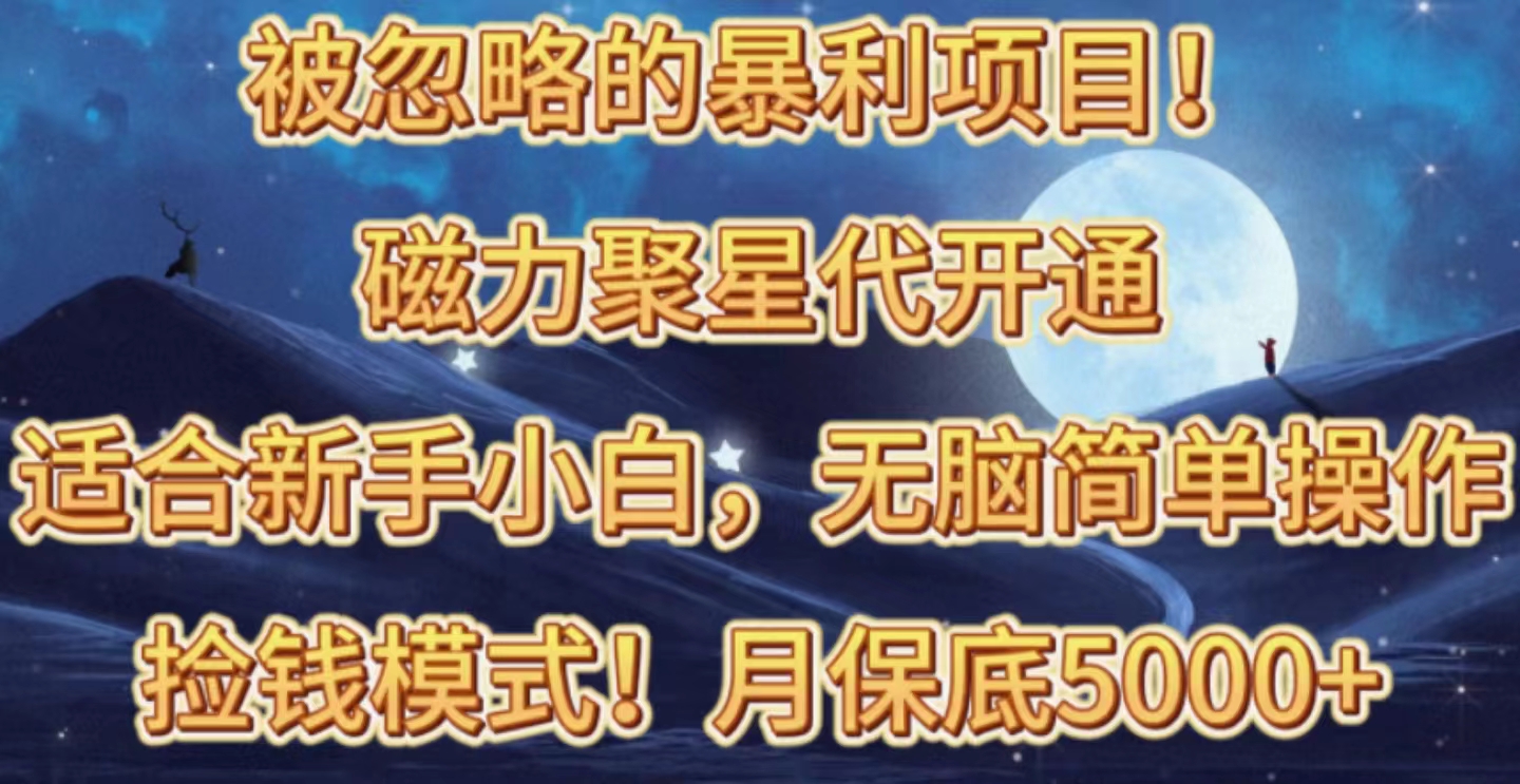 （10245期）被忽略的暴利项目！磁力聚星代开通捡钱模式，轻松月入五六千-桐创网