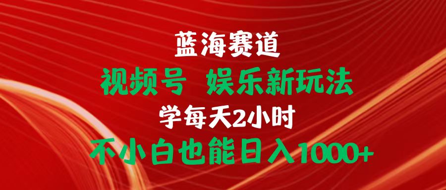 （10818期）蓝海赛道视频号 娱乐新玩法每天2小时小白也能日入1000+-桐创网