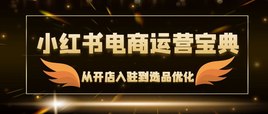 （12497期）小红书电商运营宝典：从开店入驻到选品优化，一站式解决你的电商难题-桐创网