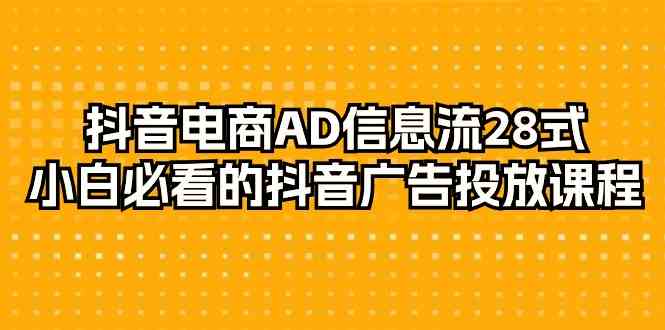 （9299期）抖音电商-AD信息流 28式，小白必看的抖音广告投放课程-29节-桐创网