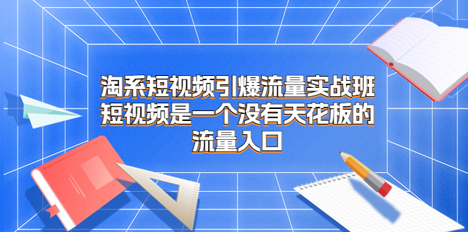 （6956期）淘系短视频引爆流量实战班，​短视频是一个没有天花板的流量入口-桐创网