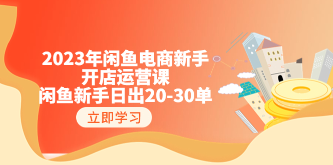 （6470期）2023年闲鱼电商新手开店运营课：闲鱼新手日出20-30单（18节-实战干货）-桐创网