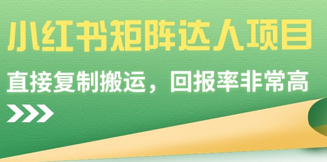 （9019期）小红书矩阵达人项目，直接复制搬运，回报率非常高-桐创网