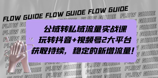 （7064期）公域转私域流量实战课，玩转抖音+视频号2大平台，获取持续，稳定的新增流量-桐创网