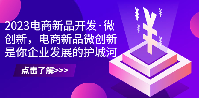 （6759期）2023电商新品开发·微创新，电商新品微创新是你企业发展的护城河-桐创网