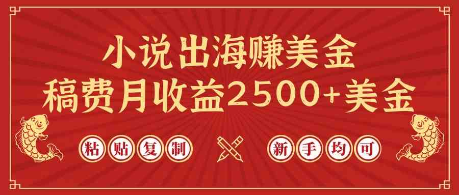 （9765期）小说出海赚美金，稿费月收益2500+美金，仅需chatgpt粘贴复制，新手也能玩转-桐创网