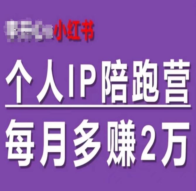 小红书个人IP陪跑营，60天拥有自动转化成交的双渠道个人IP，每月多赚2w-桐创网