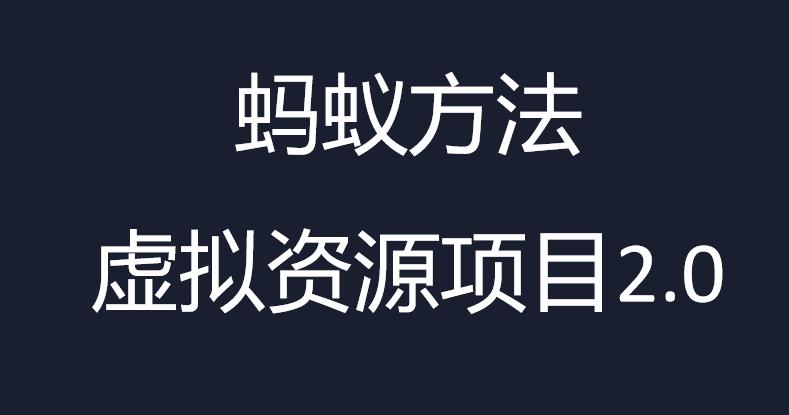 虚拟资源掘金课，虚拟资源的全套玩法 价值1980元-桐创网