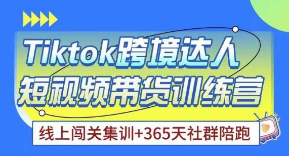 Tiktok海外精选联盟短视频带货百单训练营，带你快速成为Tiktok带货达人-桐创网