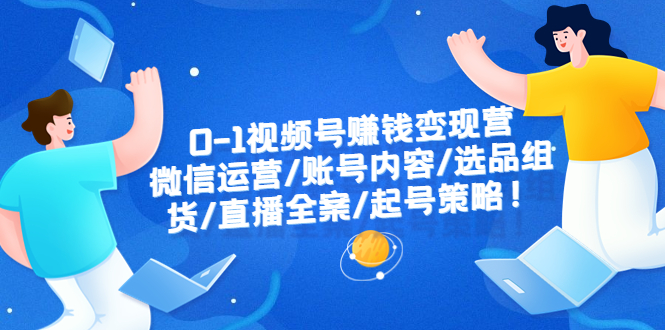 （6340期）0-1视频号赚钱变现营：微信运营-账号内容-选品组货-直播全案-起号策略！-桐创网