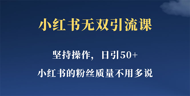 （5674期）小红书无双课一天引50+女粉，不用做视频发视频，小白也很容易上手拿到结果-桐创网