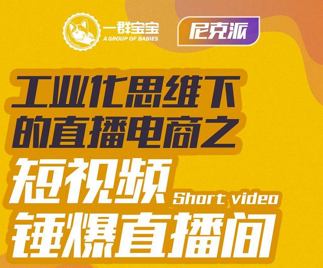 尼克派·工业化思维下的直播电商之短视频锤爆直播间，听话照做执行爆单-桐创网