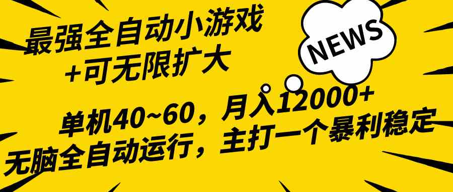 （10046期）2024最新全网独家小游戏全自动，单机40~60,稳定躺赚，小白都能月入过万-桐创网