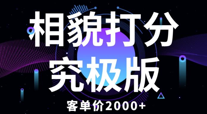 相貌打分究极版，客单价2000+纯新手小白就可操作的项目-桐创网