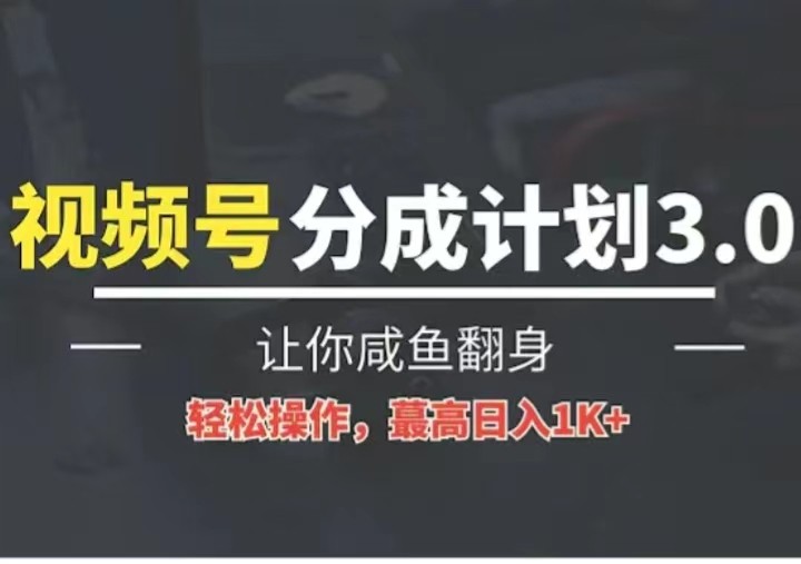 24年视频号冷门蓝海赛道，操作简单，单号收益可达四位数-桐创网