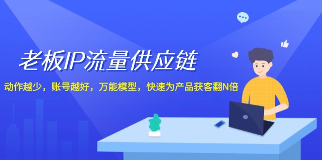 （12077期）老板 IP流量 供应链，动作越少，账号越好，万能模型，快速为产品获客翻N倍-桐创网