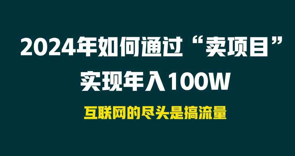 （9147期） 2024年如何通过“卖项目”实现年入100W-桐创网