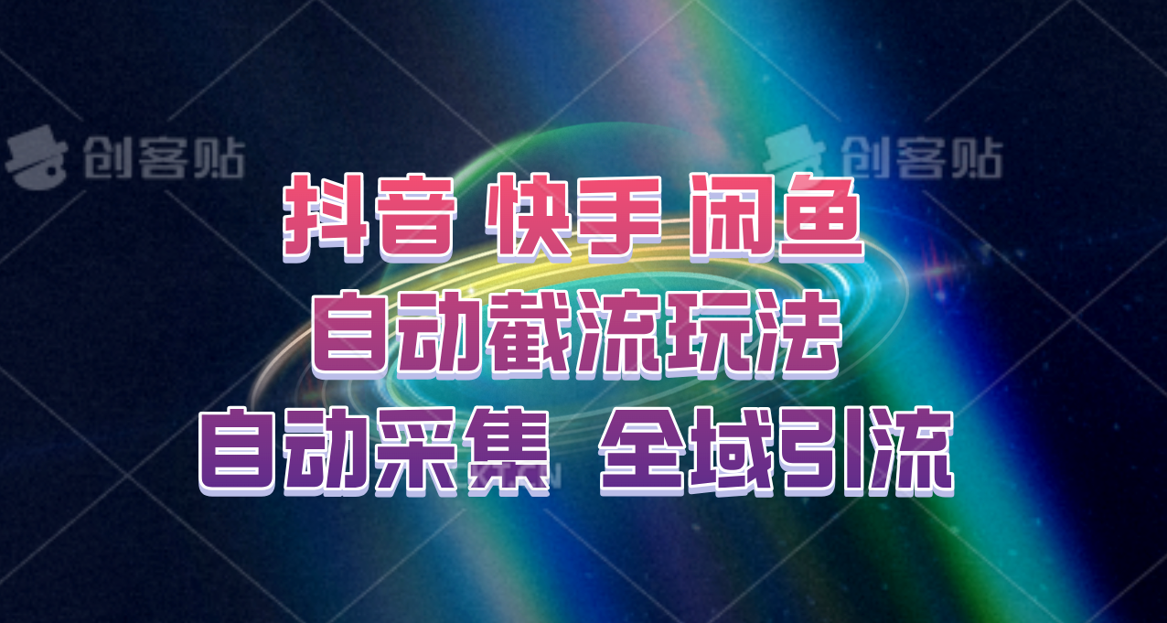 快手、抖音、闲鱼自动截流玩法，利用一个软件自动采集、评论、点赞、私信，全域引流-桐创网