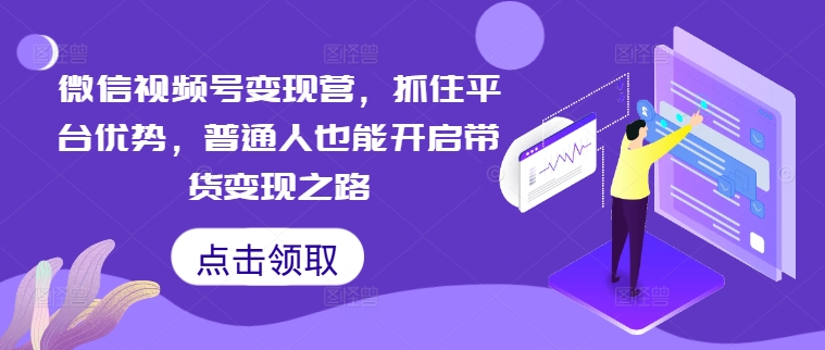 微信视频号变现营，抓住平台优势，普通人也能开启带货变现之路-桐创网