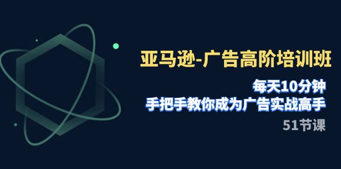 （7739期）亚马逊-广告高阶培训班，每天10分钟，手把手教你成为广告实战高手（51节）-桐创网