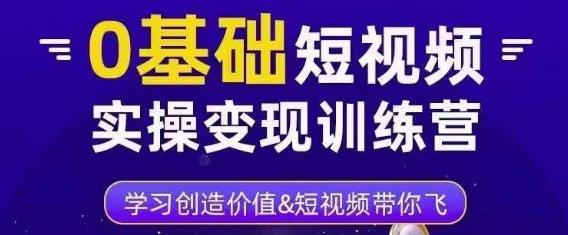 0基础短视频实操变现训练营，3大体系成就百万大V-桐创网