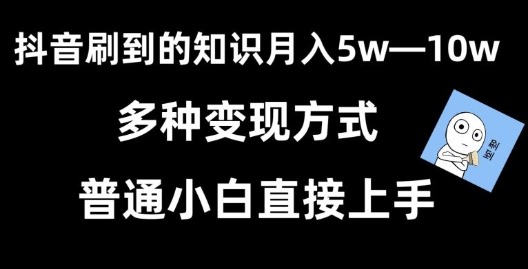 抖音刷到的知识，每天只需2小时，日入2000+，暴力变现，普通小白直接上手【揭秘】-桐创网