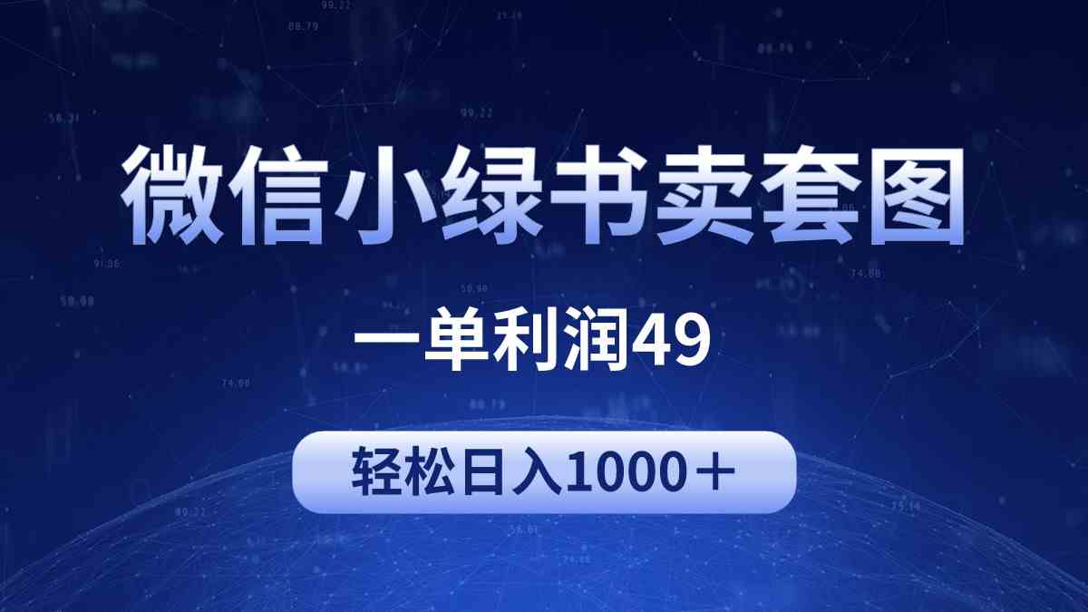 （9915期）冷门微信小绿书卖美女套图，一单利润49，轻松日入1000＋-桐创网