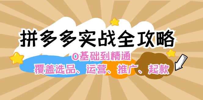 （12292期）拼多多实战全攻略：0基础到精通，覆盖选品、运营、推广、起款-桐创网