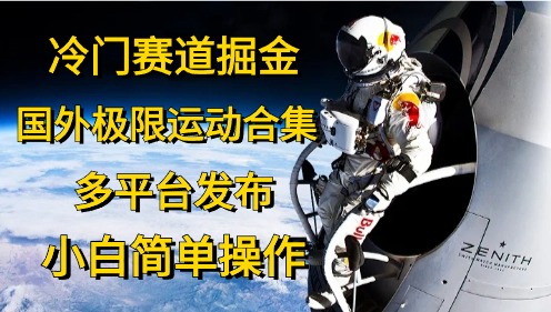 （10745期）冷门赛道掘金，国外极限运动视频合集，多平台发布，小白简单操作-桐创网