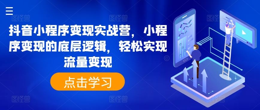 抖音小程序变现实战营，小程序变现的底层逻辑，轻松实现流量变现-桐创网