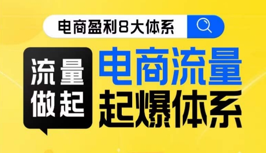 8大体系流量篇·流量做起，电商流量起爆体系线上课-桐创网