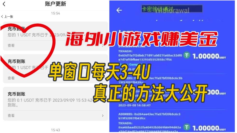 海外小游戏美金项目真正可以达到3-4U单窗口的方法，单台电脑收入300+【揭秘】-桐创网