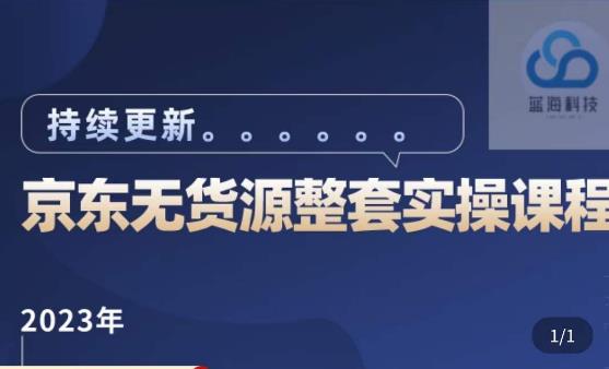 蓝七·2023京东店群整套实操视频教程，京东无货源整套操作流程大总结，减少信息差，有效做店发展-桐创网