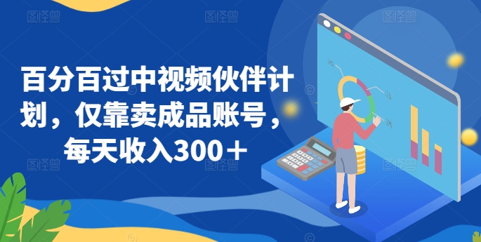 百分百过中视频伙伴计划，仅靠卖成品账号，每天收入300＋-桐创网