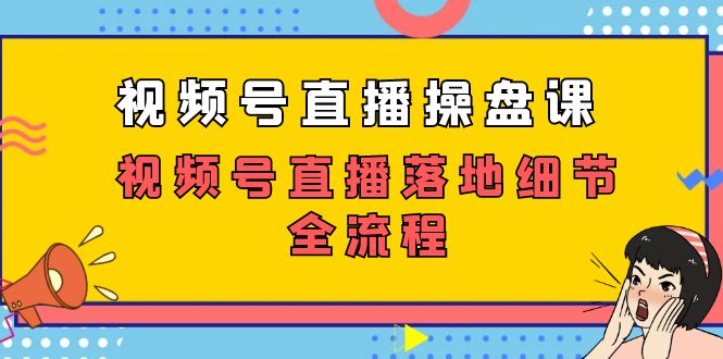 视频号直播操盘课，视频号直播落地细节全流程（27节课）-桐创网