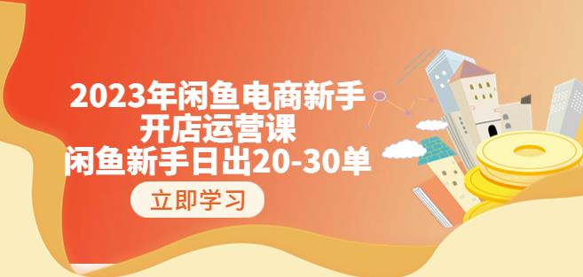 2023年闲鱼电商新手开店运营课：闲鱼新手日出20-30单（18节-实战干货）-桐创网