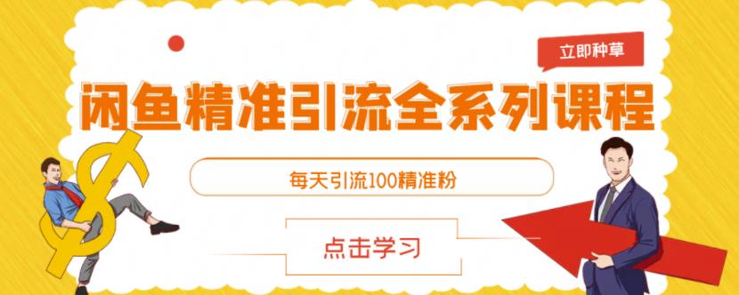 闲鱼精准引流全系列课程，每天引流100精准粉【视频课程】-桐创网