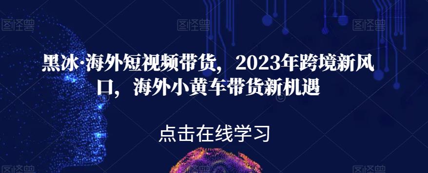 黑冰·海外短视频带货，2023年跨境新风口，海外小黄车带货新机遇-桐创网