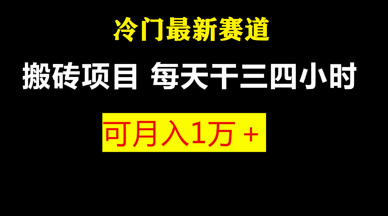 （6647期）最新冷门游戏搬砖项目，小白零基础也可以月入过万（附教程+软件）-桐创网