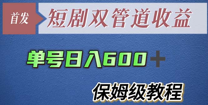 （5850期）单号日入600+最新短剧双管道收益【详细教程】-桐创网