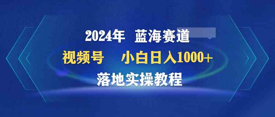 （9515期）2024年蓝海赛道 视频号  小白日入1000+ 落地实操教程-桐创网