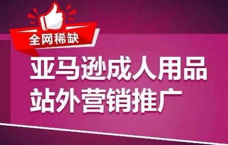 全网稀缺！亚马逊成人用品站外营销推广，​教你引爆站外流量，开启爆单模式-桐创网