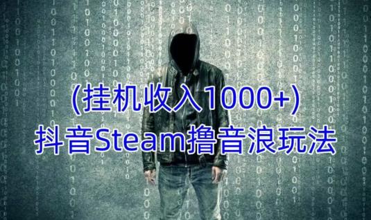 抖音Steam撸音浪玩法，挂机一天收入1000+不露脸 不说话 不封号 社恐人群福音-桐创网