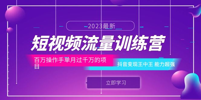 （6276期）短视频流量训练营：百万操作手单月过千万的项目：抖音变现王中王 能力超强-桐创网